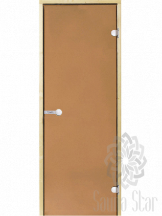 Дверь для сауны Harvia STG 7x19 (Коробка сосна, стекло бронза)